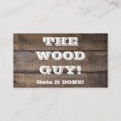 Rustic Barn Board Wood Worker Sign Carpenter Visitekaartje (Voorkant)