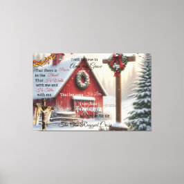 Rustic Barn Canvas Ik geloof nog steeds in Amazing Afdruk
