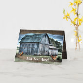 Rustic Barn Card Kaart (Gele Bloem)