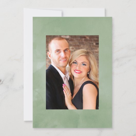 Rustic Barn Country Geometric Eucalyptus Wedding Kaart (Achterkant)