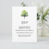 Rustic Barn Country Wedding RSVP Enclosure Card Informatiekaartje (Staand voorkant)