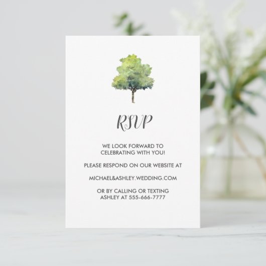 Rustic Barn Country Wedding RSVP Enclosure Card Informatiekaartje (Staand voorkant)
