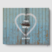 Rustic Barn deur bruiloft Gastenboek (Achterkant)