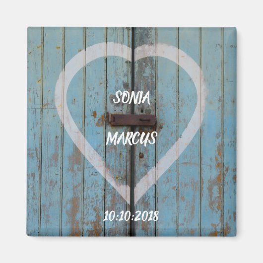 Rustic Barn deur bruiloft Magneet (Voorkant)