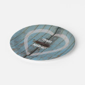 Rustic Barn deur bruiloft Papieren Bordje (Gekanteld)