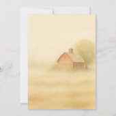 Rustic Barn Farmhouse Watercolor Wedding  Kaart (Achterkant)