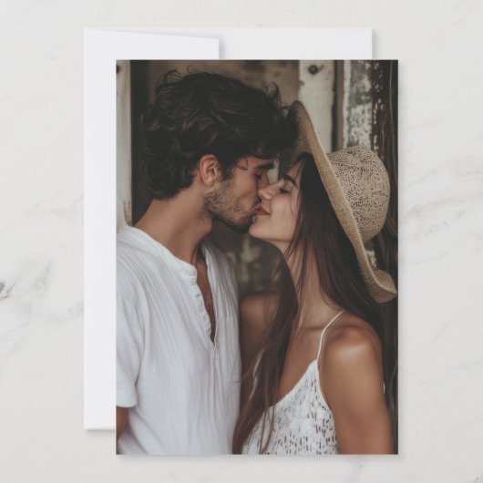 Rustic Barn Floral Country Save the Date (Achterkant)