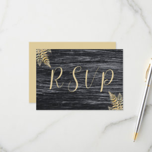 Rustic Barn Golden Moments eindeloze liefdeswedden RSVP Kaartje