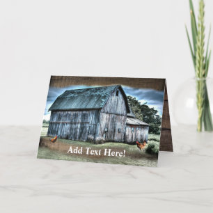 Rustic Barn - Hartelijk dank Bedankkaart