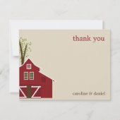 Rustic Barn - Hartelijk dank Notitiekaartje (Voorkant)