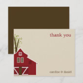 Rustic Barn - Hartelijk dank Notitiekaartje (Voorkant / Achterkant)