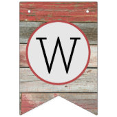 Rustic Barn Hearts We Got Hitched Wedding Vlaggetjes (Tweede vlag)