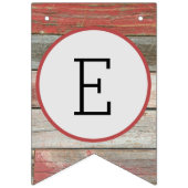 Rustic Barn Hearts We Got Hitched Wedding Vlaggetjes (Derde vlag)