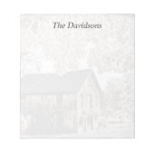 Rustic Barn Herfst Autumn Leaves personaliseer Not Notitieblok (Voorkant)