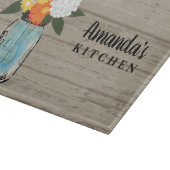 Rustic Barn Hydrangea Floral Mason Jar Monogram Snijplank (Hoek)