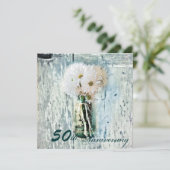 rustic barn land daisy 50ste trouwdag kaart (Staand voorkant)