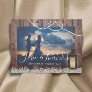 Rustic Barn Lantaarn die de Knot foto verbindt Dan Briefkaart