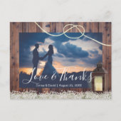 Rustic Barn Lantaarn die de Knot foto verbindt Dan Briefkaart (Voorkant)