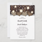 Rustic Barn Lantern Wedding Invitations Kaart (Voorkant)