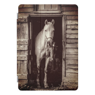 Rustic Barn + Mooie paarden Brown iPad Pro Cover