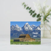 Rustic Barn Mountains Briefkaart (Staand voorkant)