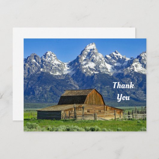 Rustic Barn Mountains Briefkaart (Voorkant / Achterkant)