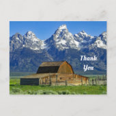 Rustic Barn Mountains Briefkaart (Voorkant)