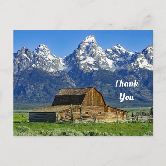 Rustic Barn Mountains Briefkaart (Voorkant)