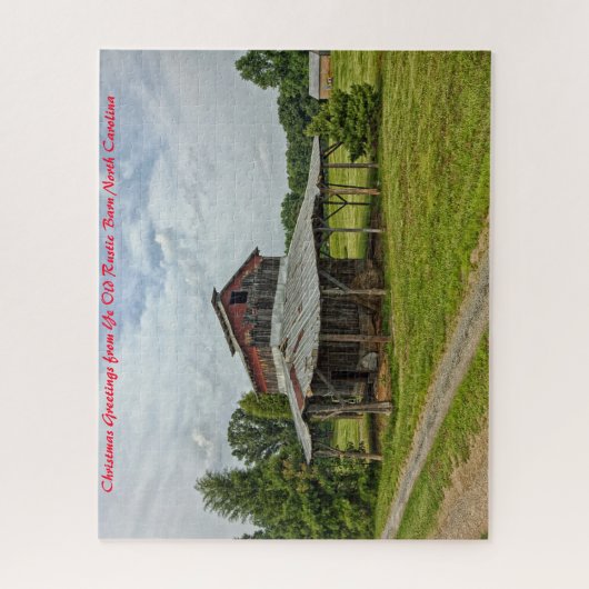 Rustic Barn North Carolina. kerstcadeautjes Legpuzzel (Verticaal)