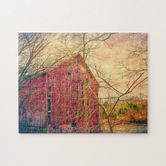 Rustic Barn Ohio. Jigzaag Puzzle Legpuzzel (Horizontaal)