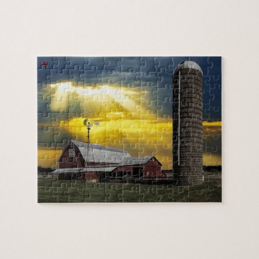 Rustic Barn Ohio Jigzaag Puzzle Legpuzzel (Horizontaal)