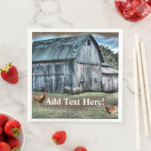 Rustic Barn Paper Dinner Napkins Servet (Insitu)