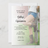 Rustic Barn Party Western Quinceañera Kaart (Voorkant)