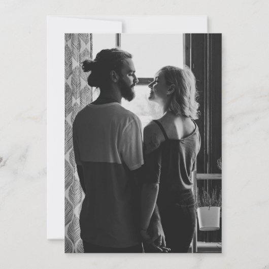 Rustic Barn Photo Couples Shower Invitation Aankondiging (Achterkant)