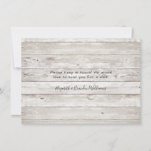 Rustic Barn Potting Shed We hebben ons verplaatst Aankondiging (Achterkant)