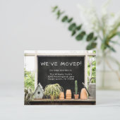Rustic Barn Potting Shed We hebben ons verplaatst Briefkaart (Staand voorkant)