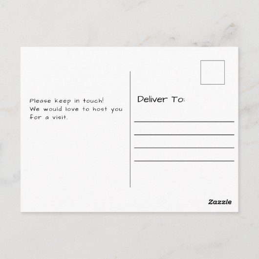 Rustic Barn Potting Shed We hebben ons verplaatst Briefkaart (Achterkant)