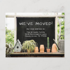 Rustic Barn Potting Shed We hebben ons verplaatst Briefkaart