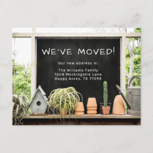 Rustic Barn Potting Shed We hebben ons verplaatst Briefkaart