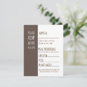 Rustic Barn RSVP Wedding Invitation Response Kaart (Staand voorkant)