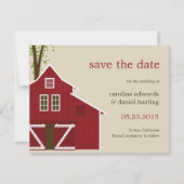 Rustic Barn slaat de datumkaart op Save The Date (Voorkant)