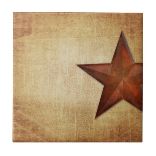 Rustic Barn Star Tegeltje (Voorkant)