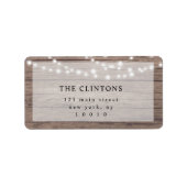 Rustic Barn String Lights Return Address Label (Voorkant)