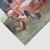 Rustic Barn  Tractor Truck Boerderij Tissuepapier (Detail)