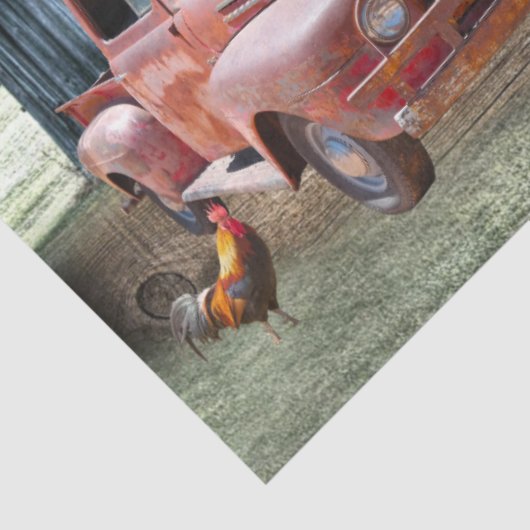 Rustic Barn  Tractor Truck Boerderij Tissuepapier (Detail)