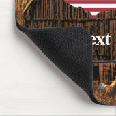 Rustic Barn Truck Tractor American Flag Muismat (Hoek)