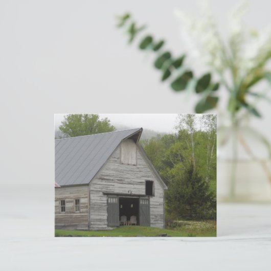 Rustic Barn-Vermont Briefkaart (Staand voorkant)