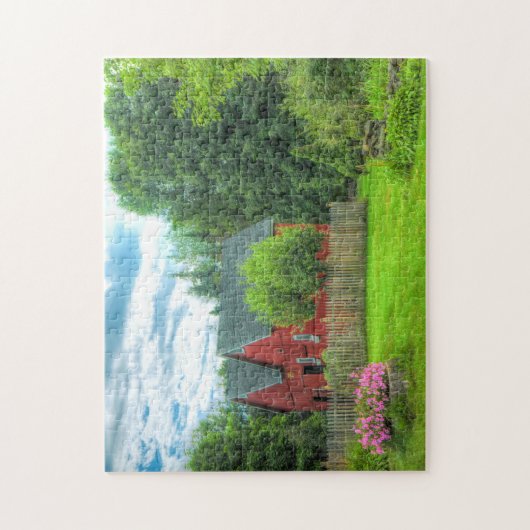Rustic Barn Vermont. Jigzaag Puzzle Legpuzzel (Verticaal)