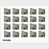 Rustic Barn-Vermont Vierkante Sticker (Vel)