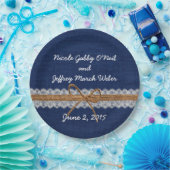 Rustic Barn Wedding Burlap Fall Wedding Papieren Bordje (Feest)